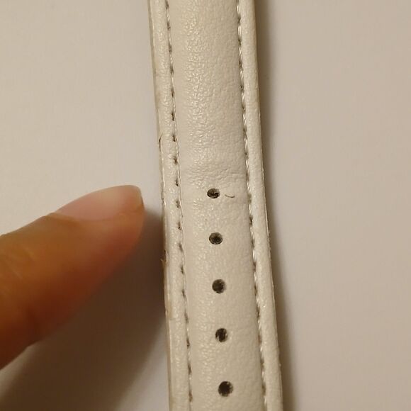 Gaiety Women's Rose Gold Tone Accent White Band Analog Display Fashion Watch - Picture 11 of 16